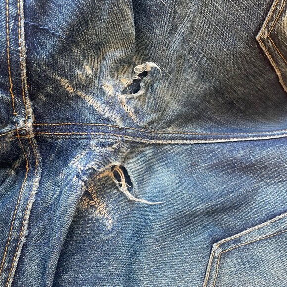 Burberry Prorsum - raw/distressed denim - 34 - Picture 6 of 8